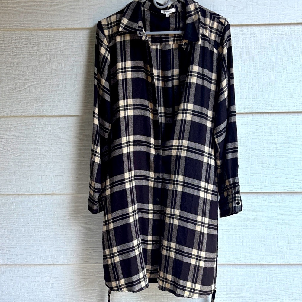 Maurices Black and Cream Checkered Dress